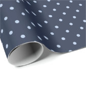 Classic Dark Blue Polka Dot  Wrapping Paper Roll Geschenkpapier (Rolleneckpunkt)