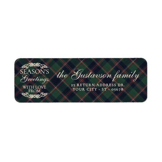 Classic Dark Blue Red Green Plaid Pattern (Vorne)