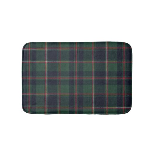 Classic Dark Blue Red Green Plaid Pattern Badematte (Vorderseite)