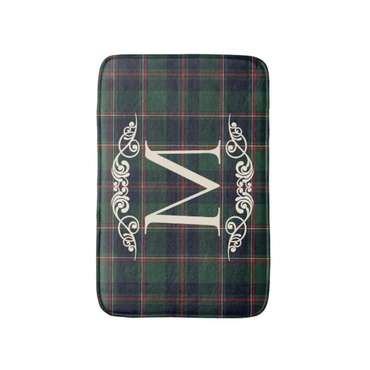 Classic Dark Blue Red Green Plaid Pattern Badematte (Vorderseite Vertikal)