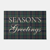 Classic Dark Blue Red Green Plaid Pattern Fußmatte (Vorderseite)