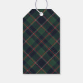 Classic Dark Blue Red Green Plaid Pattern Geschenkanhänger (Rückseite)