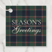 Classic Dark Blue Red Green Plaid Pattern Geschenkanhänger (Vorderseite)