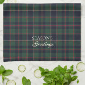 Classic Dark Blue Red Green Plaid Pattern Geschirrtuch (Gefaltet)