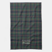 Classic Dark Blue Red Green Plaid Pattern Geschirrtuch (Vertikal)