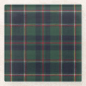 Classic Dark Blue Red Green Plaid Pattern Glasuntersetzer (Vorderseite)