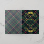 Classic Dark Blue Red Green Plaid Pattern Gold (Äußere Ablage)