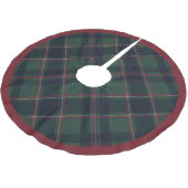 Classic Dark Blue Red Green Plaid Pattern Polyester Weihnachtsbaumdecke (Schrägansicht)