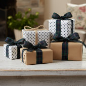 Classic Dark Blue Red Green Plaid Pattern Satinband