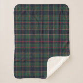 Classic Dark Blue Red Green Plaid Pattern Sherpadecke (Vorderseite)