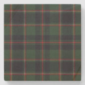 Classic Dark Blue Red Green Plaid Pattern Steinuntersetzer (Vorderseite)