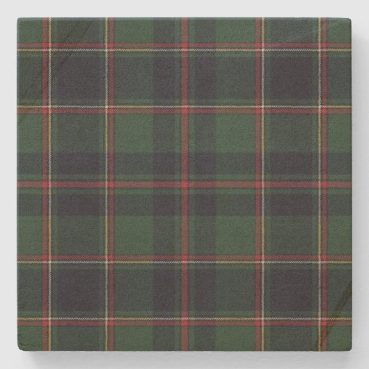 Classic Dark Blue Red Green Plaid Pattern Steinuntersetzer (Vorderseite)