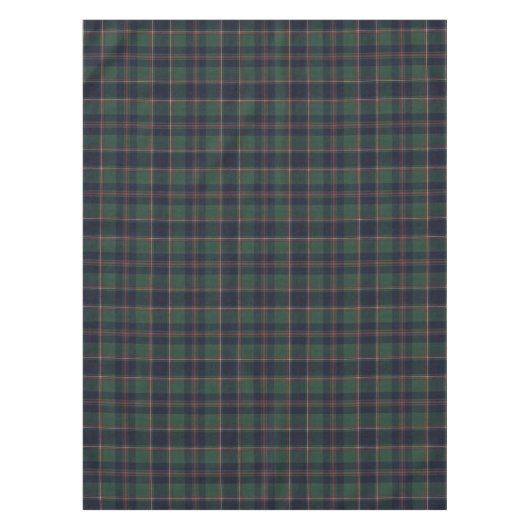 Classic Dark Blue Red Green Plaid Pattern Tischdecke (Vorderseite)