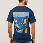 "Classic Dark Blue T - Shirt: Zeitloser Stil und C T-Shirt (Rückseite)