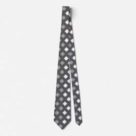 Classic Dark Gray Kariert Unisex Neck Tie Krawatte
