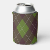 Classic Dark Green Argyle Pattern Monogram Dosenkühler (Kanne Rückseite)