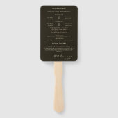 Classic Dark Green Chic Wedding Program Fächer (Rückseite)