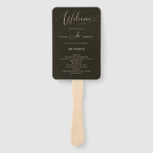 Classic Dark Green Chic Wedding Program Fächer (Vorderseite)