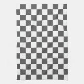 Classic dark grey checkerboard geschirrtuch (Vertikal)