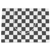 Classic dark grey checkerboard große geschenktüte (Vorderseite)