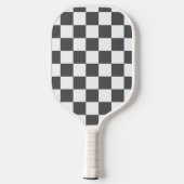 Classic dark grey checkerboard pickleball schläger (Rückseite)
