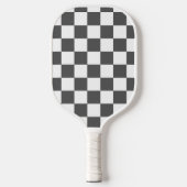 Classic dark grey checkerboard pickleball schläger (Vorderseite)
