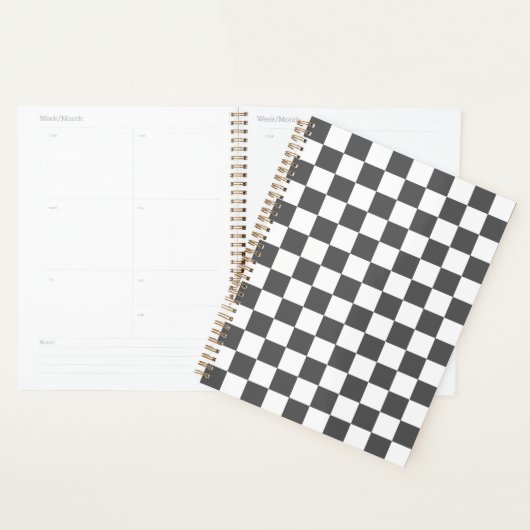 Classic dark grey checkerboard planer (Anzeige)