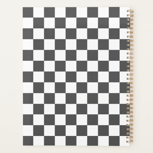 Classic dark grey checkerboard planer (Rückseite)