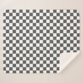 Classic dark grey checkerboard sherpadecke (Vorderseite (Horizontal))