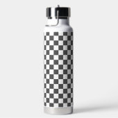Classic dark grey checkerboard trinkflasche (rechts)