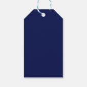 Classic Dark Navy Blue Wedding Geschenkanhänger (Rückseite)