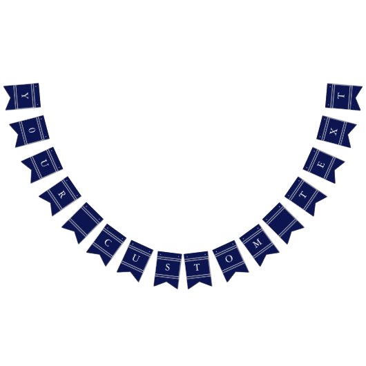 Classic Dark Navy Blue Wedding Wimpelkette (Alle)