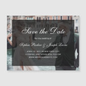 Classic Dark Overlay Photo Magnetic Save the Date Magnetkarte (Vorderseite)