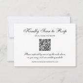 Classic Dark Overlay | QR Code Photo Wedding RSVP Karte (Vorderseite)
