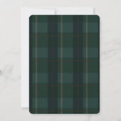 Classic Dark Plaid Lauren Inspired Baby Shower Einladung (Rückseite)