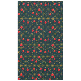 Classic Dark Red & Gold Christmas Tablecloth Tischdecke