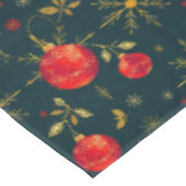 Classic Dark Red & Gold Christmas Tablecloth Tischdecke (Schrägansicht)