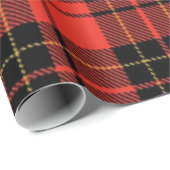 Classic Dark Red Tartan Wrapping Paper Geschenkpapier (Rolleneckpunkt)