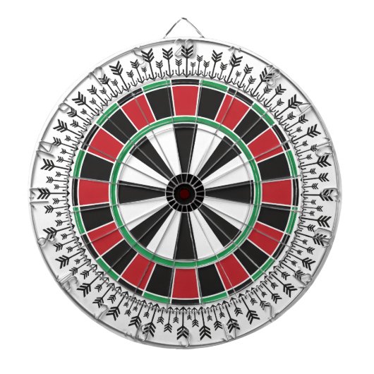 Classic Dartboard Arrow Pattern Game Design Dartscheibe (vorne)