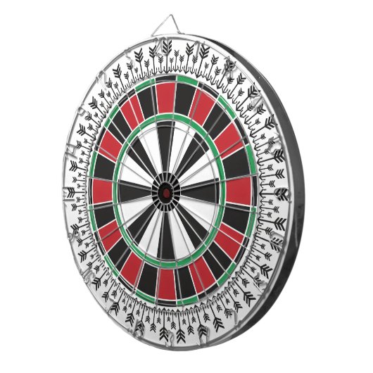 Classic Dartboard Arrow Pattern Game Design Dartscheibe (Vorderseite rechts)