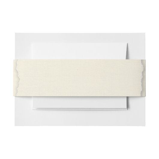Classic Deckle Edge Elfenbein Einladungsbanderole (Vorderseite Beispiel)