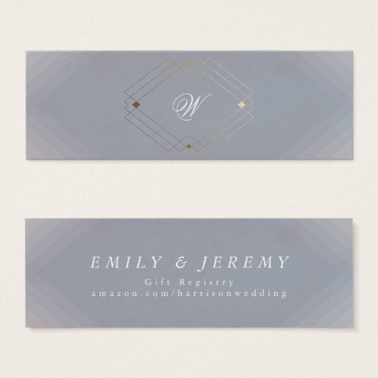 Classic Deko Gold Vintag Gray Calligraphy Wedding (Vorne & Hinten)