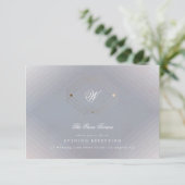 Classic Deko Gold Vintag Gray Calligraphy Wedding Begleitkarte (Stehend Vorderseite)
