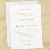 Classic Delicate Gold Formal Elegante schicke Hoch Einladung