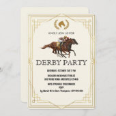 Classic Derby Horse Racing Invite Einladung (Vorne/Hinten)