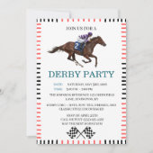 Classic Derby Party Horse Racing Invitation Einladung (Vorderseite)