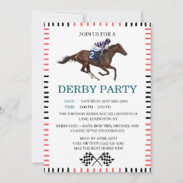 Classic Derby Party Horse Racing Invitation Einladung