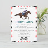 Classic Derby Party Horse Racing Invitation Einladung (Stehend Vorderseite)