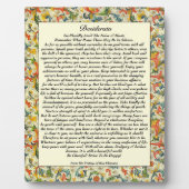 Classic Desiderata Florentine Fotoplatte (Vorderseite)
