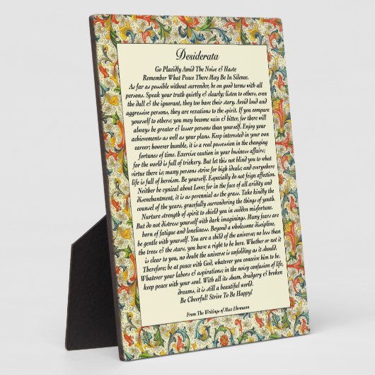 Classic Desiderata Florentine Fotoplatte (Seite)